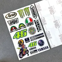 在飛比找蝦皮購物優惠-3m 標誌高反光摩托車醫生 VR46 羅西貼紙 MotoGP