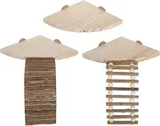 TOYANDONA 1 Set Wooden Hamster Platform: Climbing Ladder Small Animal Activity Toy for Cage - Pet Enrichment Platform for Hamsters Gerbils Guinea Pigs