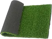 TOYANDONA Artificial Grass Door Mat Non Slip Fake Turf Entryway Rug for Outdoor Use for Garden Balcony Pet Training with Drainage Base Spring Grass