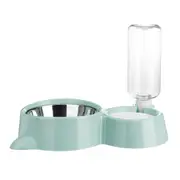 Automatic Pet Dog Cat Smart Food Water Feeder Bowl Dish W/ 500Ml Bottle Drink Blue