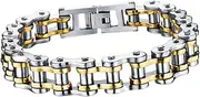 Holibanna Titanium Steel Chain Bracelet for Men Biker Jewelry Long-Lasting for Dad