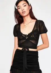 [Current Mood] Make You Mine Sheer Wrap Top