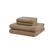 Mocha Microfiber Fitted Flat Sheet Set