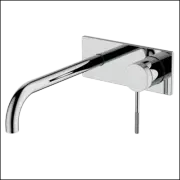 Abey Gareth Ashton 6B-WS220-K Poco Knurled Wall Basin/Bath Set 220mm - Chrome