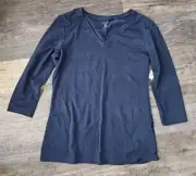 Amazon Essentials Womens 3/4 Length Sleeve V-neck, Sz. MD., Navy