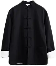 [ZKQP] Pure Cotton Tai Chi Uniform Kung Fu Jacket Tang Suit Men Martial Art Jacket Long Sleeved