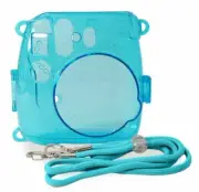 ATNY Instax Instant Camera Blue or Silver Hard Shell Case with Adjustable Strap