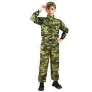 GIFTINBOX Kids Army Costume For Boys Military Soldier Costume with Army Toys,