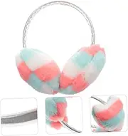 [VERDANVERSE] Fluffy Heart Shaped Earmuffs for Women Winter Warm Outdoor Ear Muffs Comfortable Padding