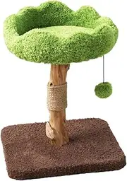 Cat Scratch Post Treemendous - Cat Tower, Indoor Cats, Cat House, Cat Scratcher, Green&Brown, 56cm Height
