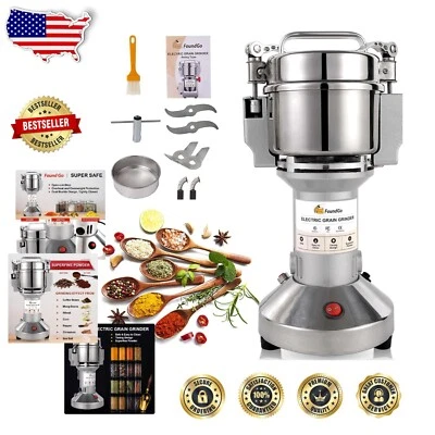 High-Speed 150g Electric Grinder for Herbs, Spices & Grains - Fully Safe Design