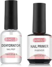 AIMEILI 15ml Nail Dehydrator and Primer, Nail Primer and Dehydrator Nail Prep for Acrylic Nail Gel Nail Polish Builder Base Gel for Nails