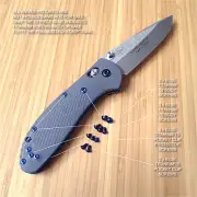 Benchmade 551-1 New G10 Gray Griptilian 10PC Replacement BLUE Titanium Screw Set