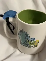 NEW Rae Dunn Disney Pixar Monsters Inc Mike Wazowski 3D Double Sided Sully Mug