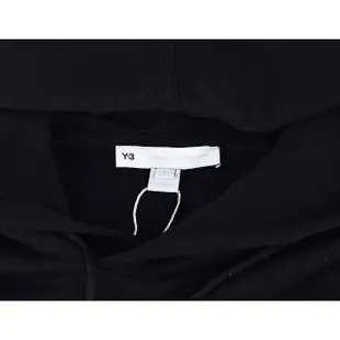 【Y-3 山本耀司】Y-3 20週年紀念款LOGO純棉長袖連帽T恤(平輸品/男款/黑)