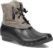 [Sperry] Women's Saltwater Boots, Black/Grey, 9.5