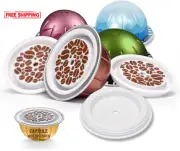 Reusable Lids for Vertuo, 4 Pcs Food Grade Silicon for Nespresso Reusable Pods V