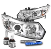 For 06-11 Honda Civic Coupe Halo Projector Headlights w/Blue DRL Signal+LED Bulb (for: Honda Civic)