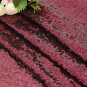 Burgundy Red Sequin Table Runner