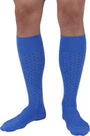 Rejuva Spot Pattern Calf High 15-20mmHg (Blue/Royal) Small