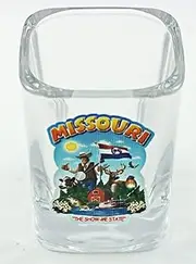 Missouri State Montage Square Shot Glass Glassware