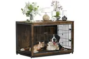 Large Wooden Dog Crate Kennel End Table Nightstand 100x59x74cm