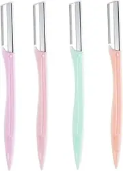 minkissy Eyebrow Makeup Tool Kit Pcs Stainless Steel Razor Portable Trimmer Non-slip Grip Easy Clean for Home Travel