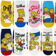 Ankle Socks The Simpsons Silly Poses - Homer Bart Lisa Funny Cartoon Adult