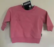 Bonds Baby Jumper Sweatshirt Size 000 Pink Long Sleeve Pullover Top Pull Over