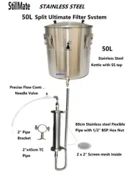 Ultimate 20L/50L S.Steel 2" Triclover Fitting Split Carbon Filter system