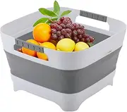 Foldable Wash Basin, Bottle Bucket for Sink, Non-Slip Space-Saving Design, Multi-Purpose Basket, Ideal for Kitchen Bathroom Use Convenient Portable Water Container, 30.5x30x20cm