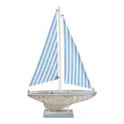 LVD MDF 37cm Sailboat Skipper Home Centrepiece Decor Medium - Blue