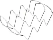 FELTECHELECTR 2Pcs Stainless Steel Taco Racks Wave Shaped Taco Holder for Tacos Burritos and Elegant Display Stand for Home Entertaining and Serving Guests