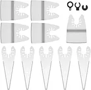 10Pcs Oscillating Tool Scraper Blades Kit Stainless Steel Multitool Scraper Blades Multipurpose Rigid Scrapers and Tapered Cutting Scrapers Set for Removing Caulking Adhesive JU(10PCS)