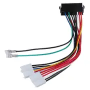 1Pcs 20Pin ATX to 2Port 6Pin AT Converter Power Cable Cord for 286 386 486 Computer Multicolor