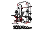 Impact Fitness MF5 Multi Trainer + Adjustable Bench + Olympic Weight Plates + Olympic Barbell