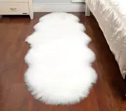 Large Faux Fur Floor Rug Cloud Shaped Chair Capet Soft Fluffy Mat Suede Back