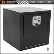 18"x18"x18" Black Storage Tool Box W/2x Chain + 1x Lock Wholesale For Truck RV