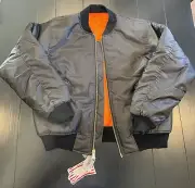 Rothco MA-1 Flight Jacket Tactical/ Bomber Coat Reversible Orange MA1 Air Force