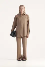 Frida Shirt Taupe Size 10 | Elka Collective