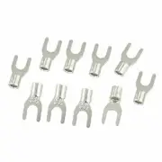 A ● 10 Pcs SMB 3.5-4 Uninsulated Fork Spade Crimp Terminals
