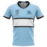1 Cronulla Sharks Men's Home Supporter Jersey NRL Rugby League by Burley Sekem
