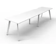 RAPIDLINE RAPID ETERNITY SINGLE SIDED WORKSTATION No Screen 2 Person W1200 x D750 x H730mm (per user) White Top White Frame