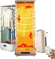200L Collapsible Steamer Clothes Dryer (witn Remote Control), Portable Hanging, Automatic Ironing, Intelligent Timing+ Soft Drying/Quickly Removes Wrinkles, with Touch Panel, Home,B