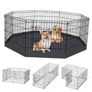 Dog Pen Pet Playpen Dog Fence Indoor Foldable Metal Wire Exercise Puppy Play