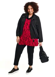 [Taking Shape] Taking Shape Natural Abstract Spot Tunic Size 20 in Print, Viscose - Plus Size Women's Clothing Print