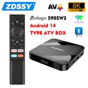 Smart TV Box TV98 ATV Ultra HD 8K Android 11 to 14 S905W2 2GB16GB 4GB 32GB/64GB