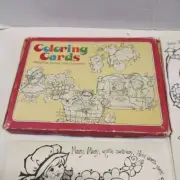 Vintage Current Coloring Cards Greeting Cards Set For Children Nursery Rhyme Pic
