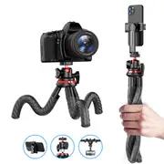 Flexible Octopus Camera Tripod with Phone Clip � Grip Mount for Travel & Vlog