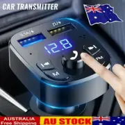 Wireless Handsfree Car FM Transmitter MP3 Player Bluetooth5.0 2 USB Charger Kit